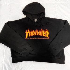 Thrasher Cropped Hoodie